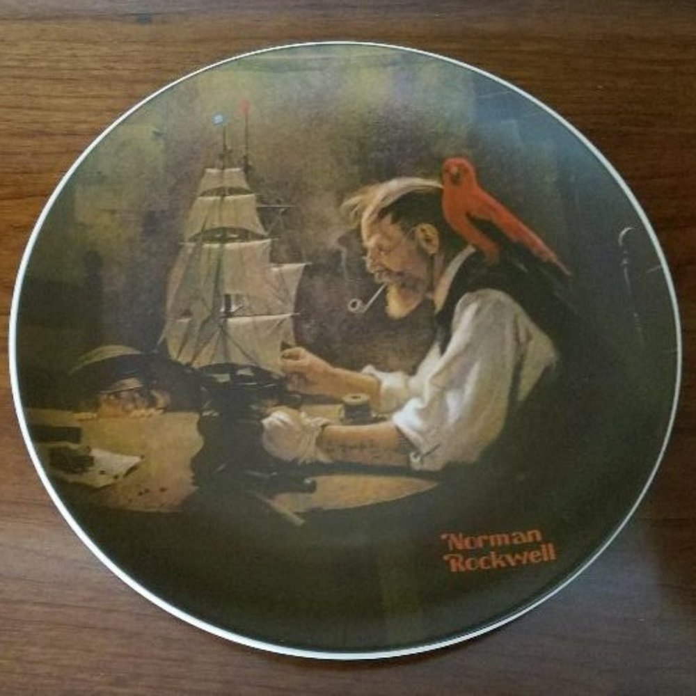 Collector Plate Knowles Norman Rockwell Vintage The Ship Builder Heritage 1980